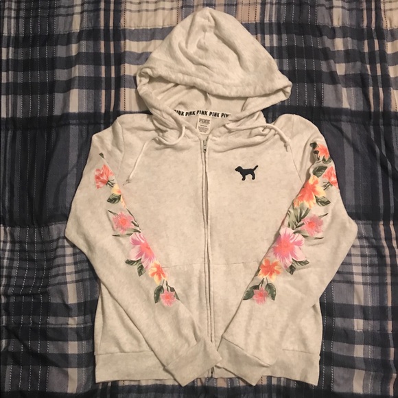 PINK Victoria's Secret Tops - VS Pink full zip hoodie size large